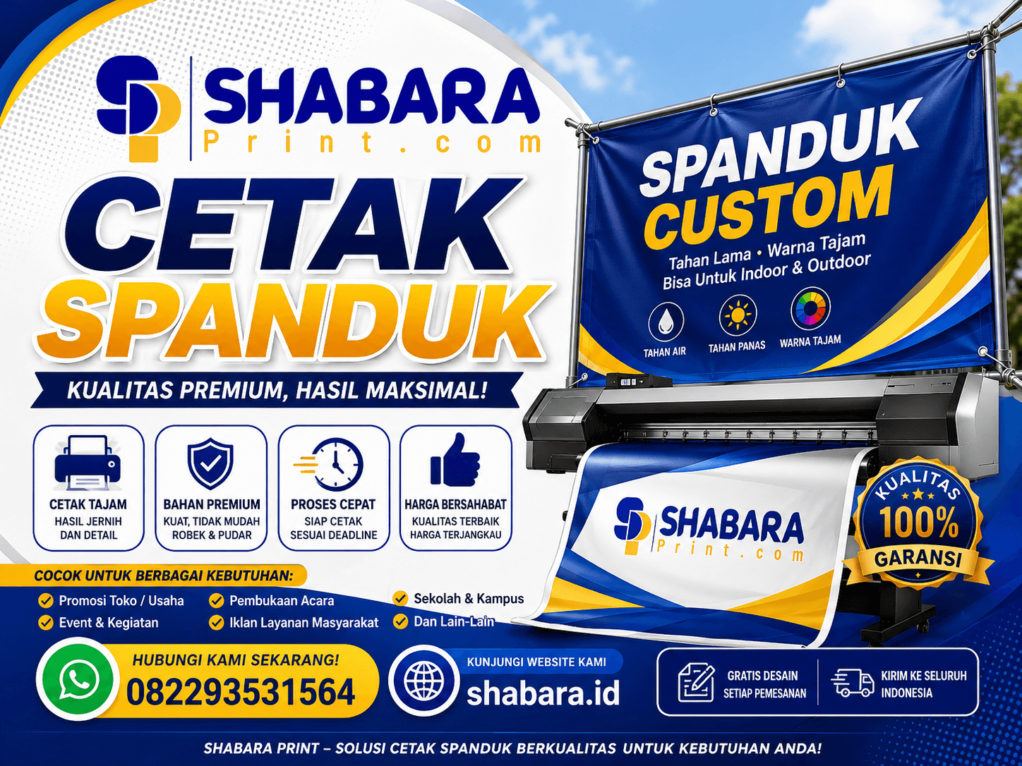 Cetak Spanduk Murah 1 Hari Jadi