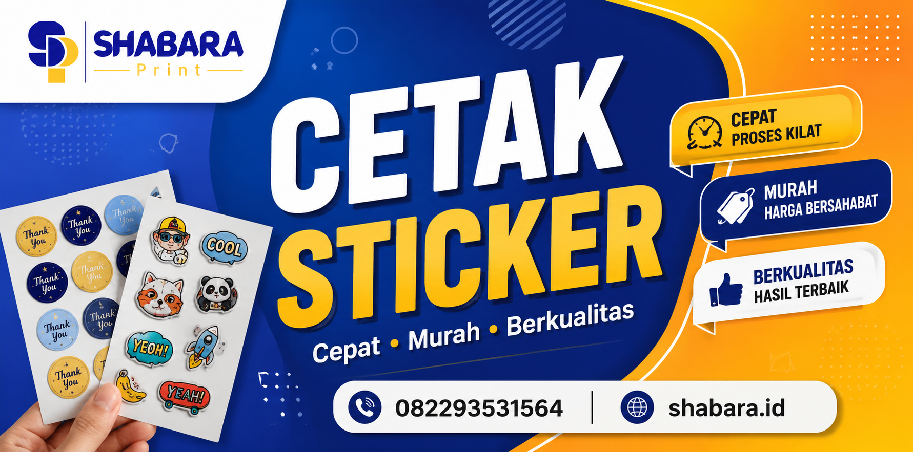 Cetak Stiker Murah 1 Hari Jadi di Jakarta Barat