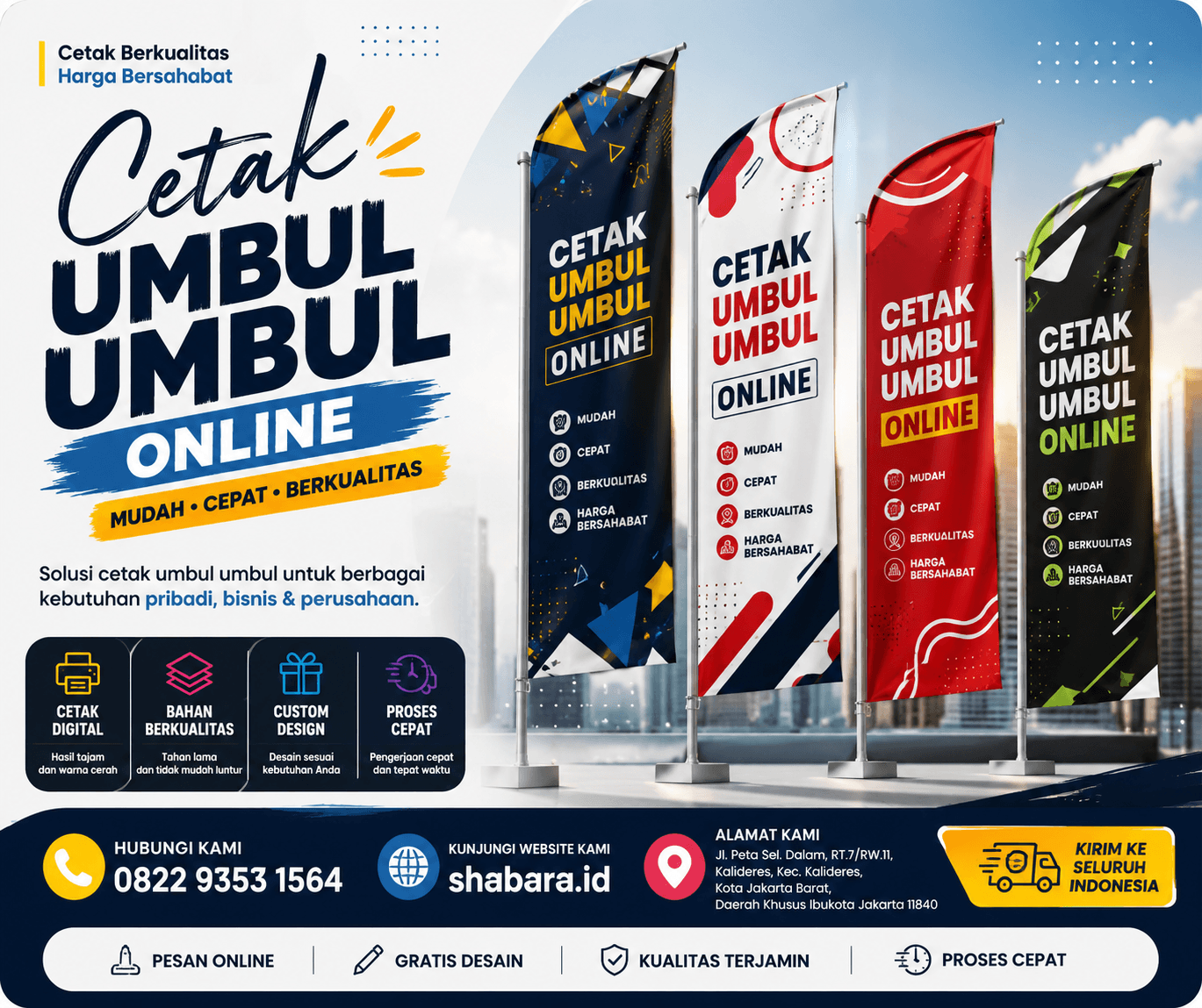 Jasa Pemasangan Umbul Umbul Murah Di Sukabumi Utara, Kecamatan Kebon Jeruk, Jakarta Barat