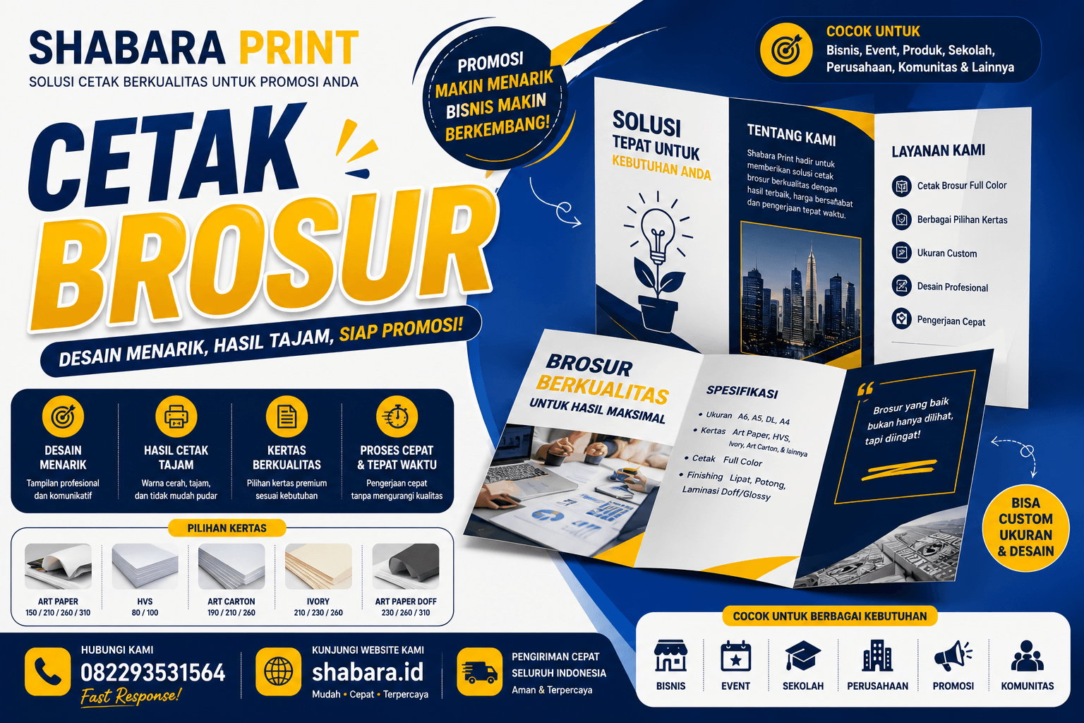 Cetak Brosur Promosi Murah di Tangerang Kota – Solusi Marketing Efektif untuk Bisnis Anda
