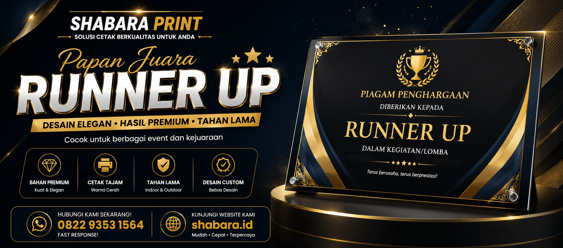 Bikin Piagam Runner Up Elegan di Rawa Buaya Jakarta Barat