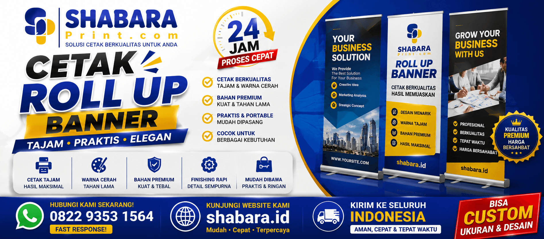 Jasa Cetak Roll Up Banner Murah di Kembangan Jakarta Barat – Bisa Pesan Online