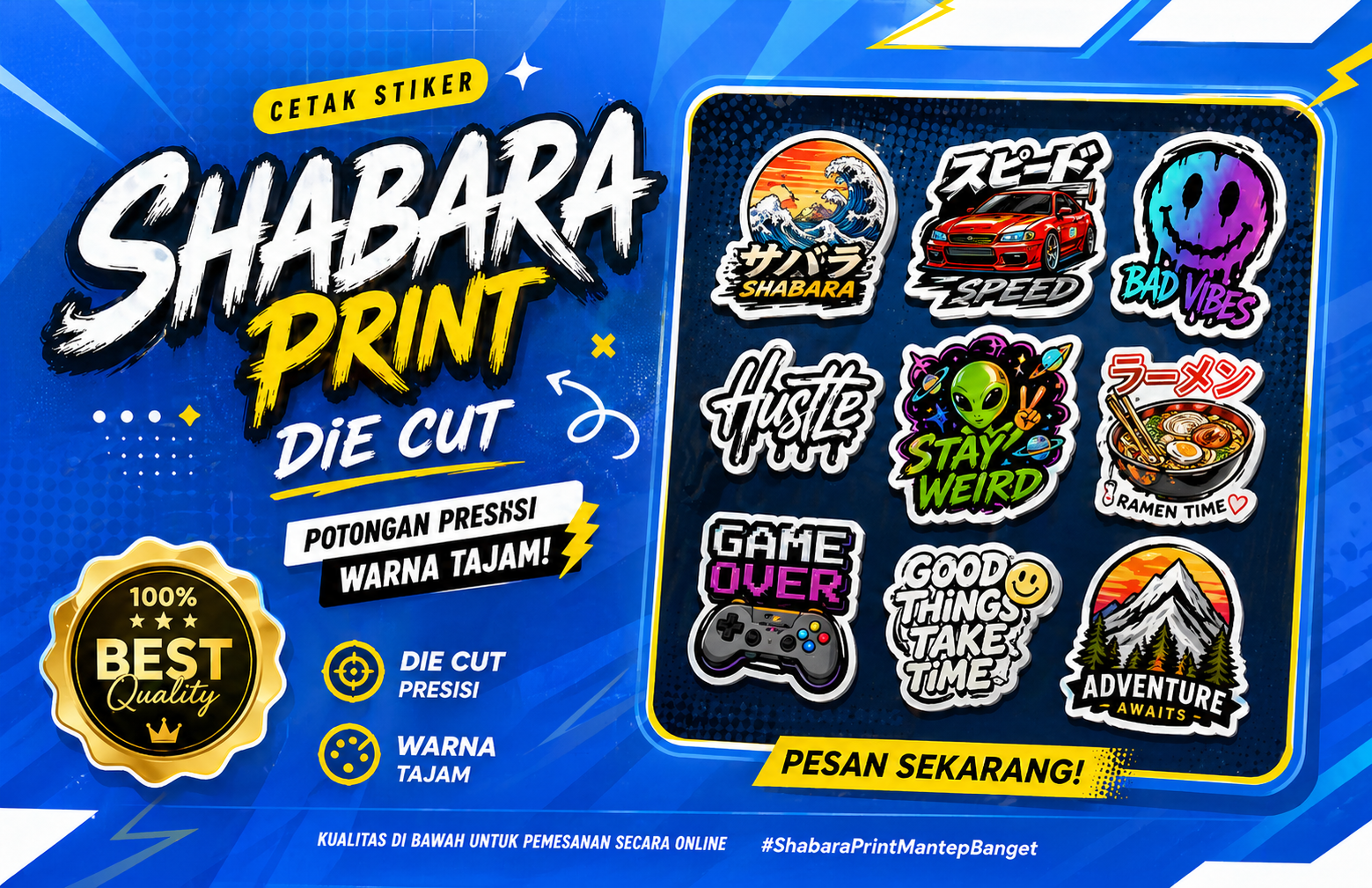 Cetak Sticker Murah di Jakarta Barat 1 Hari jadi